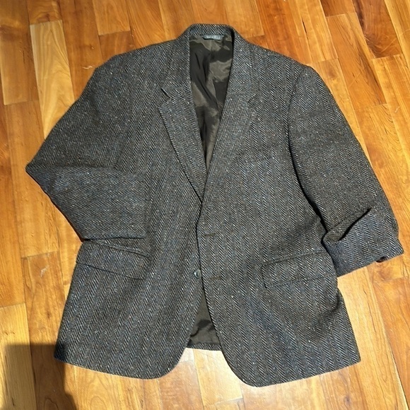Vintage Oversized Tweed Wool Blazer Jacket sport coat power hip aritzia style - Picture 2 of 12